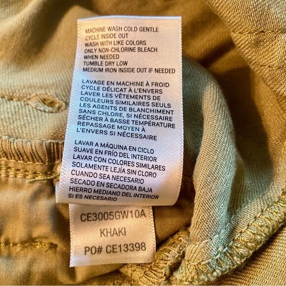 NEW Current Elliott The Lynwood Romper Shorts Belted Snap Front Khaki Size L - Picture 16 of 16